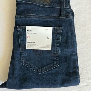 Ag Adriano Goldschmied Blue Straight Jeans